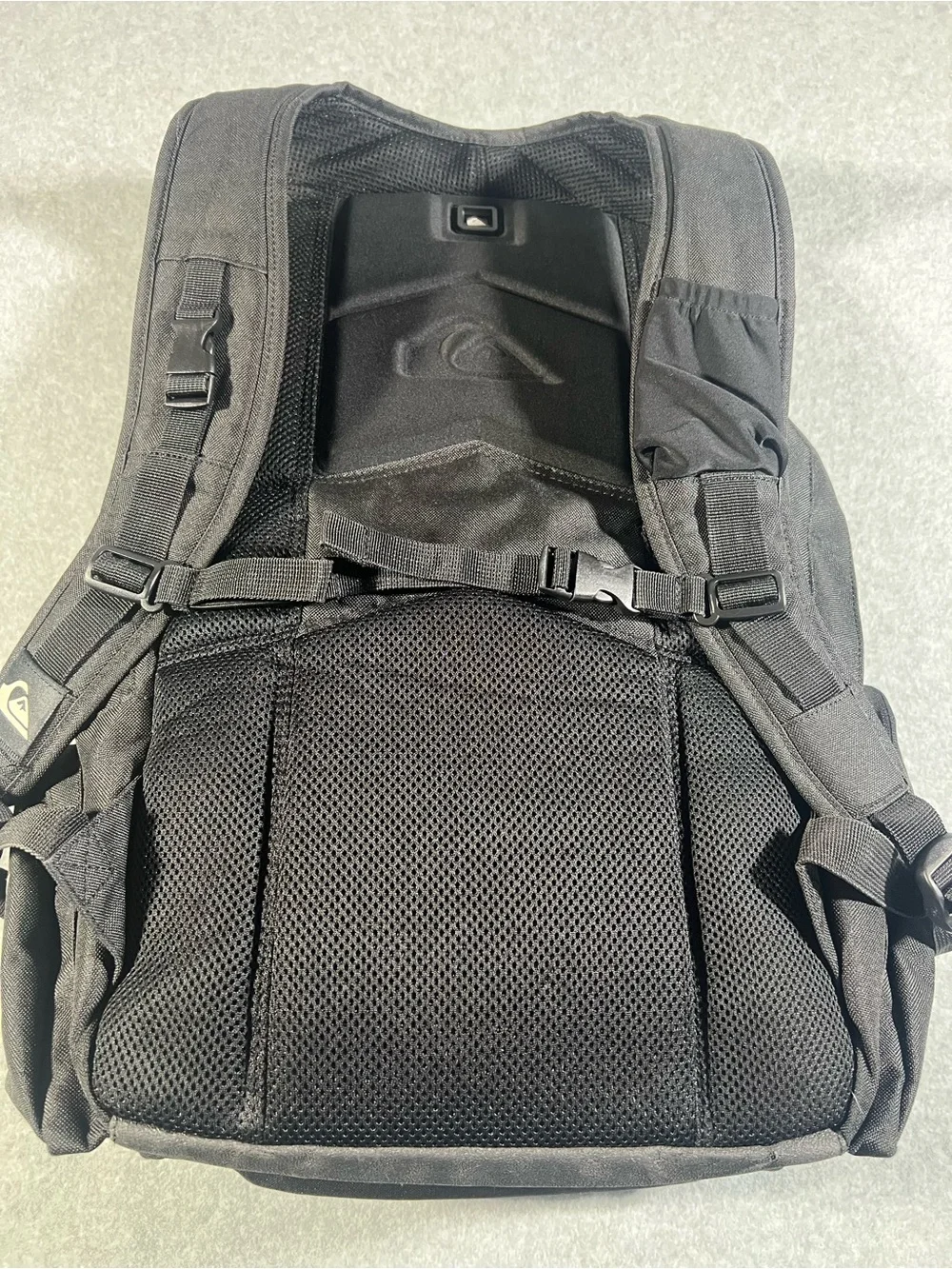 Quiksilver Large Black Backpack with Orange Accents